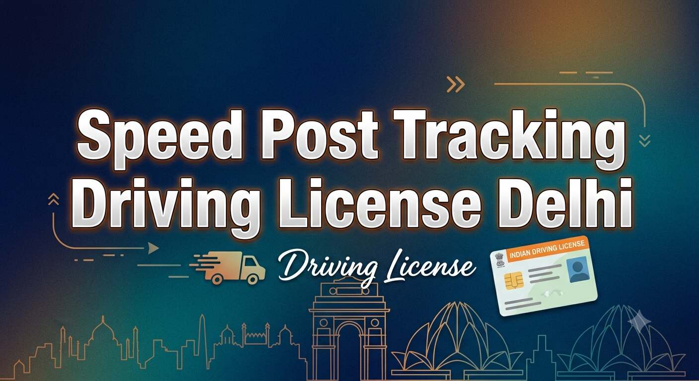 Speed Post Tracking Driving License Delhi